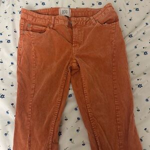 BDG orange corduroy flared jeans